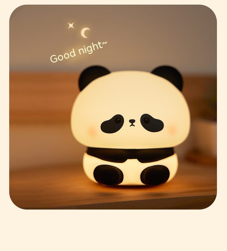Panda LED Night Light – Cute Silicone Touch Lamp (USB Rechargeable)
