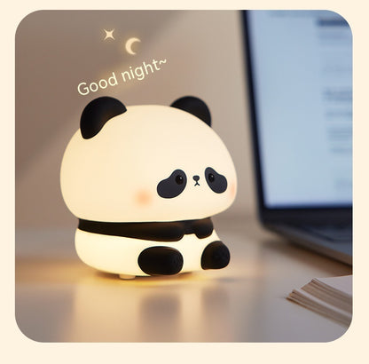Panda LED Night Light – Cute Silicone Touch Lamp (USB Rechargeable)