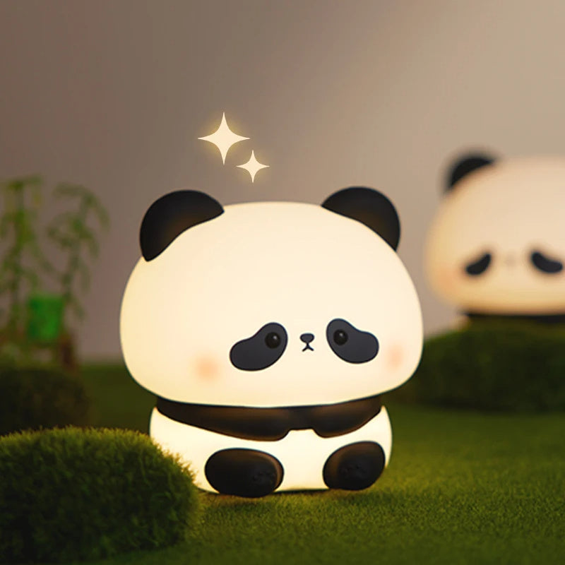 Panda LED Night Light – Cute Silicone Touch Lamp (USB Rechargeable)