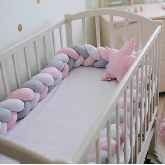 Three-Strand Baby Braid Bed Rail | Crib Guard Knot Pillow