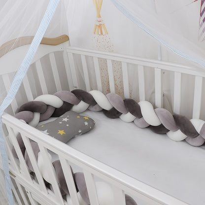 Three-Strand Baby Braid Bed Rail | Crib Guard Knot Pillow